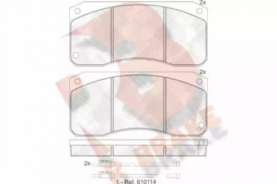 R BRAKE rb0833 -  Комплект тормозных колодок, дисковый тормоз